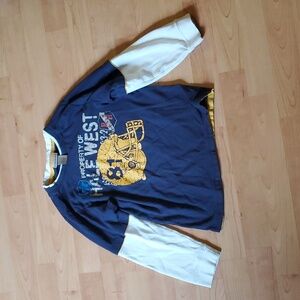 Boys Ruff Hewn Long Sleeve T-Shirt  (football theme) Large size 7